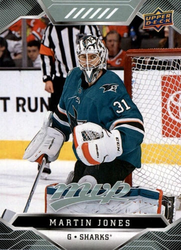 #62 Martin Jones - San Jose Sharks - 2019-20 Upper Deck MVP Hockey