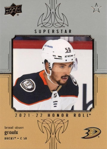 #HR-62 Benoit-Olivier Groulx - Anaheim Ducks - 2021-22 Upper Deck - Honor Roll Hockey