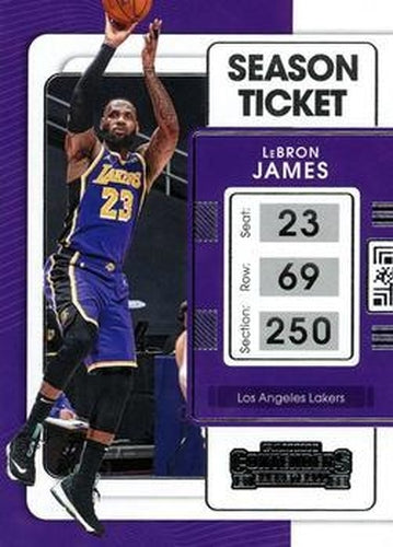 #62 LeBron James - Los Angeles Lakers - 2021-22 Panini Contenders Basketball