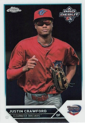 #PDC-62 Justin Crawford - Clearwater Threshers - 2023 Topps Pro Debut - Chrome Baseball
