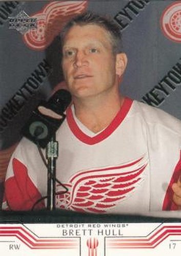 #62 Brett Hull - Detroit Red Wings - 2001-02 Upper Deck Hockey