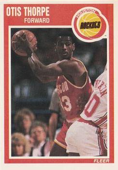 #62 Otis Thorpe - Houston Rockets - 1989-90 Fleer Basketball