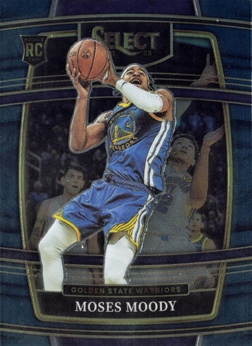 #62 Moses Moody - Golden State Warriors - 2021-22 Panini Select - Blue Basketball