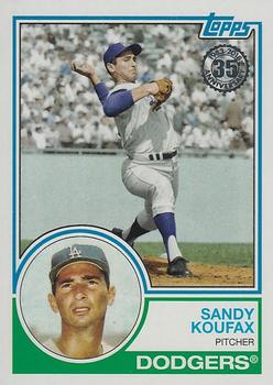 #83-62 Sandy Koufax - Los Angeles Dodgers - 2018 Topps - 1983 Topps Baseball 35th Anniversary Baseball