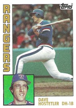 #62 Dave Hostetler - Texas Rangers - 1984 Topps Baseball