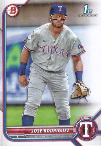 #BP-62 Jose Rodriguez - Texas Rangers - 2022 Bowman - Prospects Baseball