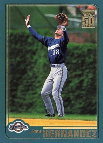 #631 Jose Hernandez - Milwaukee Brewers - 2001 Topps Baseball