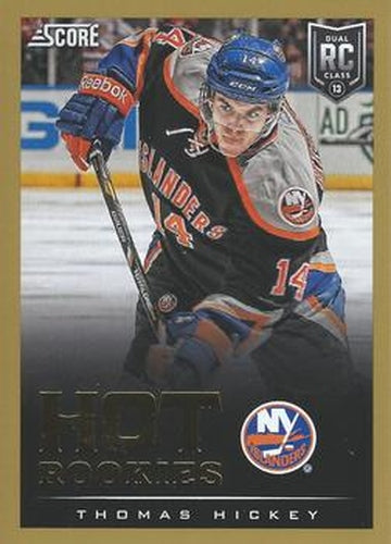 #632 Thomas Hickey - New York Islanders - 2013-14 Score - Gold Hockey