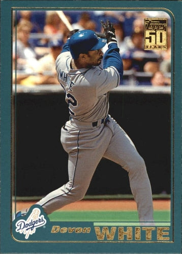 #632 Devon White - Los Angeles Dodgers - 2001 Topps Baseball