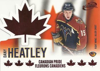 #1 Dany Heatley - Atlanta Thrashers - 2003-04 Pacific Atomic McDonald's - Canadian Pride Hockey