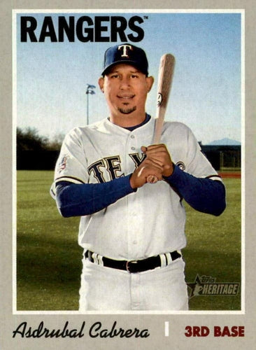 #634 Asdrubal Cabrera - Texas Rangers - 2019 Topps Heritage Baseball
