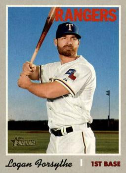 #635 Logan Forsythe - Texas Rangers - 2019 Topps Heritage Baseball