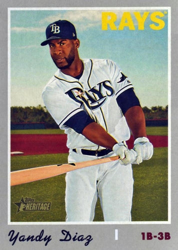 #636 Yandy Diaz - Tampa Bay Rays - 2019 Topps Heritage Baseball
