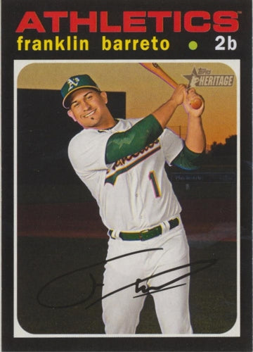 #637 Franklin Barreto - Oakland Athletics - 2020 Topps Heritage Baseball