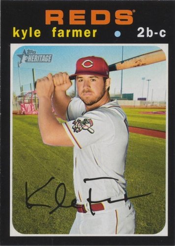 #638 Kyle Farmer - Cincinnati Reds - 2020 Topps Heritage Baseball