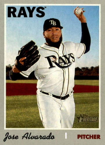 #639 Jose Alvarado - Tampa Bay Rays - 2019 Topps Heritage Baseball