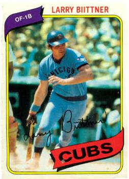 #639 Larry Biittner - Chicago Cubs - 1980 Topps Baseball