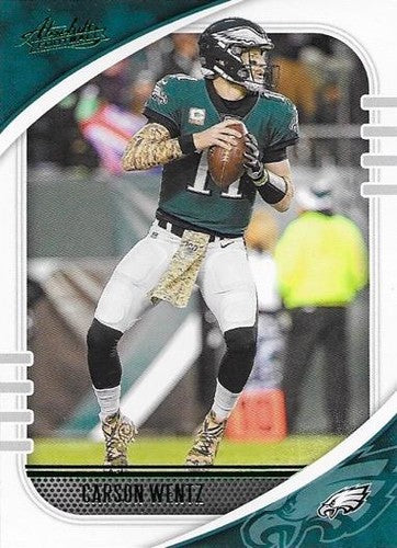 #63 Carson Wentz - Philadelphia Eagles - 2020 Panini Absolute - Green Football