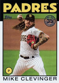 #86B-63 Mike Clevinger - San Diego Padres - 2021 Topps - 1986 Topps Baseball 35th Anniversary Series One Baseball