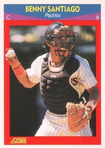 #63 Benny Santiago - San Diego Padres - 1990 Score 100 Superstars Baseball