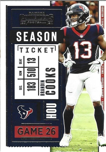 #63 Brandin Cooks - Houston Texans - 2020 Panini Contenders Football