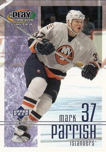 #63 Mark Parrish - New York Islanders - 2001-02 Upper Deck Playmakers Hockey