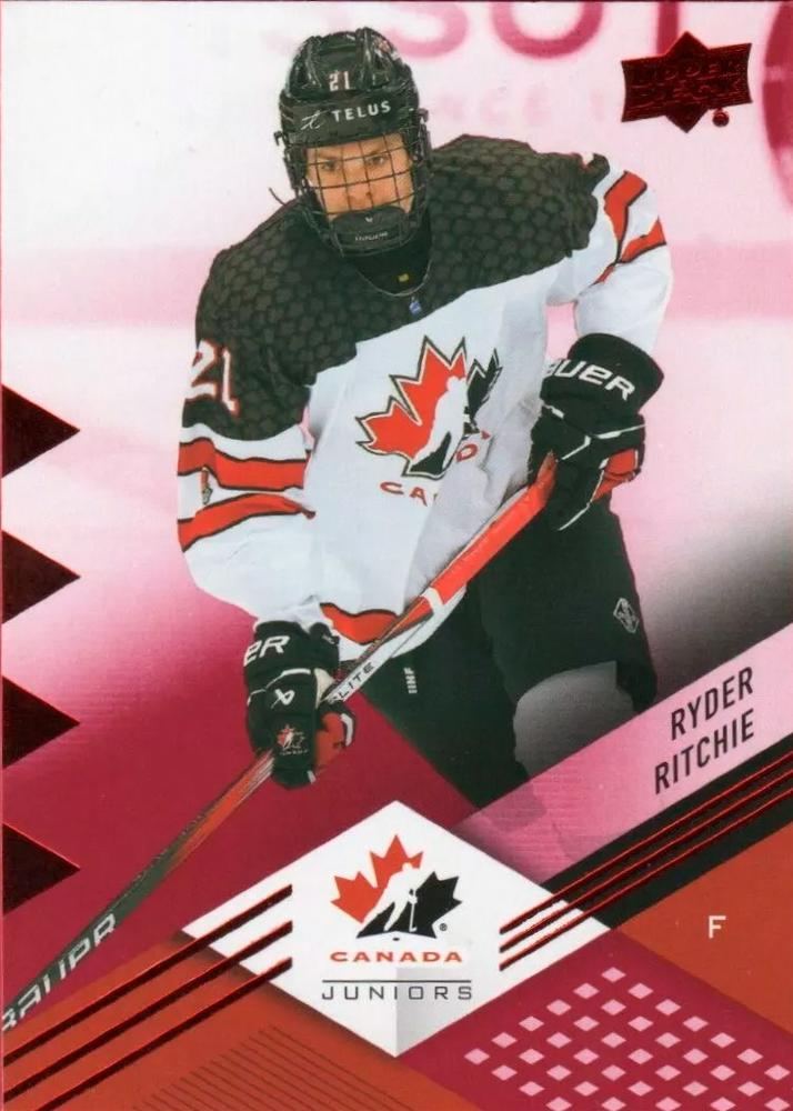 #63 Ryder Ritchie - Canada - 2024 Upper Deck Team Canada Juniors - Red Foil Hockey