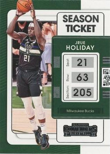 #63 Jrue Holiday - Milwaukee Bucks - 2021-22 Panini Contenders Basketball