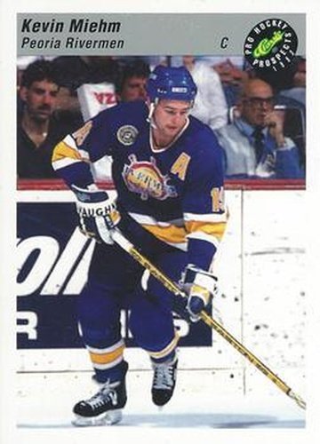 #63 Kevin Miehm - Peoria Rivermen - 1993 Classic Pro Prospects Hockey