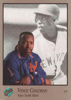 #63 Vince Coleman - New York Mets - 1992 Studio Baseball