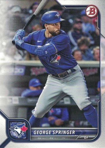 #63 George Springer - Toronto Blue Jays - 2022 Bowman Baseball