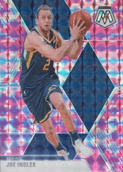 #63 Joe Ingles - Utah Jazz - 2019-20 Panini Mosaic - Camo Pink Basketball