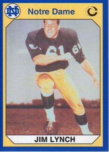 #63 Jim Lynch - Notre Dame Fighting Irish - 1990 Collegiate Collection Notre Dame Football