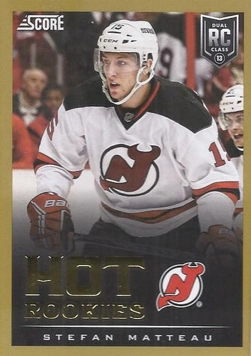 #640 Stefan Matteau - New Jersey Devils - 2013-14 Score - Gold Hockey