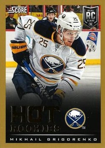 #643 Mikhail Grigorenko - Buffalo Sabres - 2013-14 Score - Gold Hockey