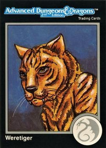#644 Weretiger - 1991 TSR Advanced Dungeons & Dragons - Silver