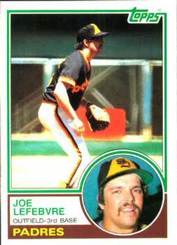 #644 Joe Lefebvre - San Diego Padres - 1983 Topps Baseball