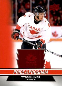 #64 Tyson Hinds - Canada - 2023 Upper Deck Team Canada Juniors - Red Foil Hockey