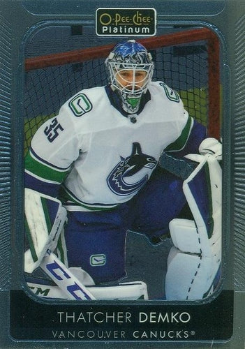 #64 Thatcher Demko - Vancouver Canucks - 2021-22 O-Pee-Chee Platinum Hockey
