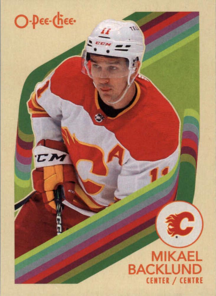 #64 Mikael Backlund - Calgary Flames - 2023-24 O-Pee-Chee - Retro Hockey