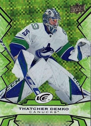 #64 Thatcher Demko - Vancouver Canucks - 2022-23 Upper Deck Ice - Green Hockey