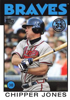 #86B-64 Chipper Jones - Atlanta Braves - 2021 Topps - 1986 Topps Baseball 35th Anniversary Series One Baseball