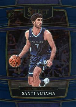 #64 Santi Aldama - Memphis Grizzlies - 2021-22 Panini Select - Blue Basketball