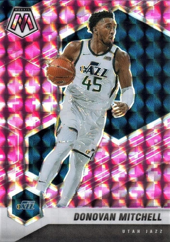 #64 Donovan Mitchell - Utah Jazz - 2020-21 Panini Mosaic - Mosaic Camo Pink Basketball