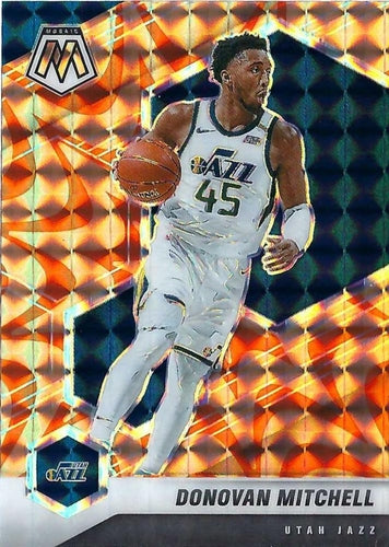 #64 Donovan Mitchell - Utah Jazz - 2020-21 Panini Mosaic - Mosaic Reactive Orange Basketball