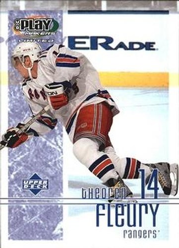 #64 Theoren Fleury - New York Rangers - 2001-02 Upper Deck Playmakers Hockey
