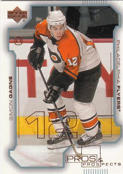 #64 Simon Gagne - Philadelphia Flyers - 2000-01 Upper Deck Pros & Prospects Hockey