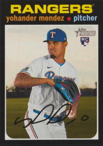 #650 Yohander Mendez - Texas Rangers - 2020 Topps Heritage Baseball