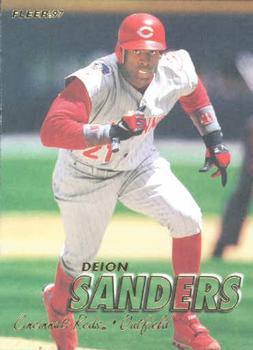 #650 Deion Sanders - Cincinnati Reds - 1997 Fleer Baseball