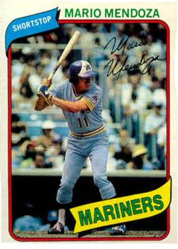 #652 Mario Mendoza - Seattle Mariners - 1980 Topps Baseball